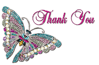 Thank you with butterfly